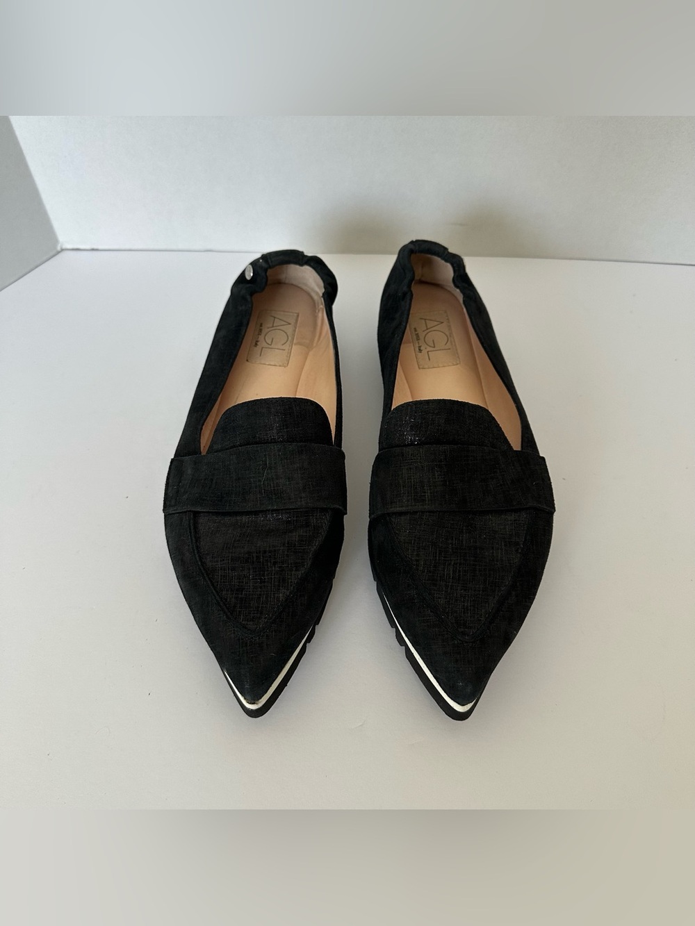 AGL Attilio Giusti Leombruni N538078 Women’s Luxury Micro Pointed Toe Loafer 40